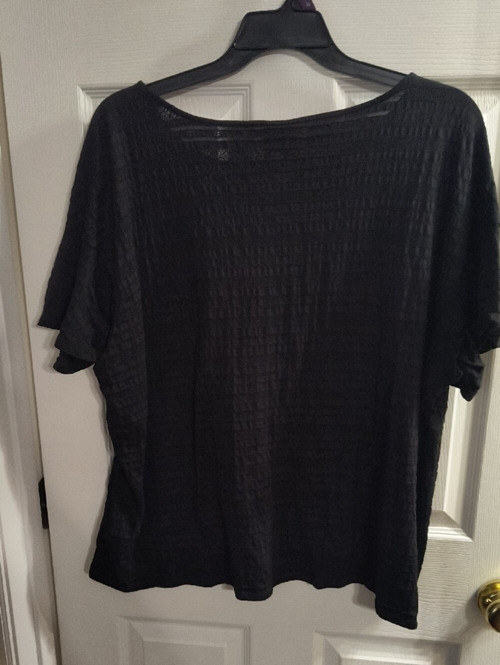 Ruby Rd. Black Textured Short-Sleeve Top - Picture 3 of 6
